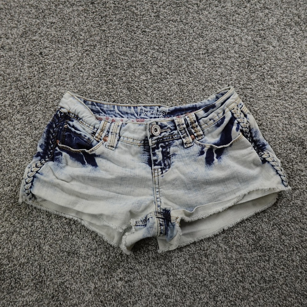 Amethyst Shorts Womens 1 Blue Denim Jean Jorts Ultra Low Rise Mini Micro Y2K 00s